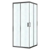 AZ-R06-100-MGR-CHC Душевое ограждение PARIS SQP-100х100х195-MGR-CHC, стекло шиншила  5 мм, профиль матовый графит