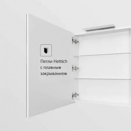 OLETA Шкаф зеркальный 600мм левый, белый матовый