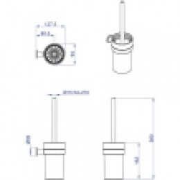 FORNY Ерш с керамической колбой подвесной, хром