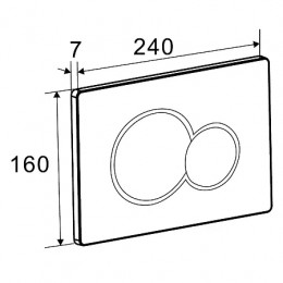 Клавиша смыва, хром (круглая), AZARIO NEW (AZ-501A)