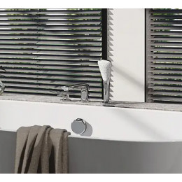 KLUDI AMEO Однорычажный смеситель для ванны и душа на 3 отверстия с изливом, арт. 414470575