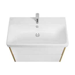 Сканди 80 Тумба Белый/Дуб Рустикальный (БЕЗ УМЫВАЛЬНИКА Адриана-80)