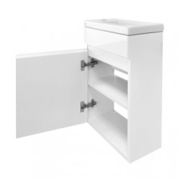 Комплект Тумба Эстима 40 подвесная с раковиной Миранда 40, левая