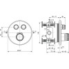 A7296GN CERATHERM NAVIGO Встраиваемый термостатический смеситель для душа, комплект №2 (функциональный комплект и накладка для настенного монтажа); т