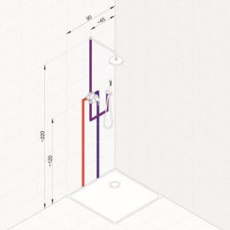 Душевой комплект Kludi Bozz 387363976 С ВНУТРЕННЕЙ ЧАСТЬЮ, черный матовый