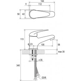 Смеситель для умывальника SN 012.00