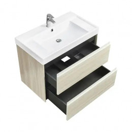 Ona Тумба под раковину 800, светлый дуб 2 ящика (подходит раковина ZRU9307562,732799C000,73279A4000,732700C000 / 732700B000)