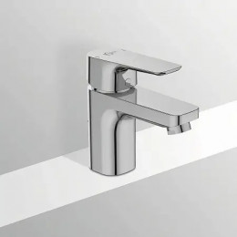 BC559AA CERAPLAN III SLIM Смеситель для умывальника с металлическим донным клапаном, система монтажа EASY-FIX (облегченный монтаж), гибкая подводка G3