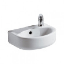 E791501 CONNECT Arc Умывальник 35 см, 1 отверстие под смеситель (справа), с отверстием перелива, для монтажа соло, без крепежа