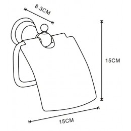 ELVIA Бумагодержатель с крышкой, бронза