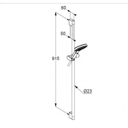 KLUDI DIVE душевой гарнитур xDive 1S 90 cm
