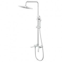 Conda Душевая система с квадратным тропическим душем, хром