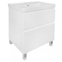 Комплект Тумба Мила 60Н (600*850*475) Напольная с раковиной Monte 60