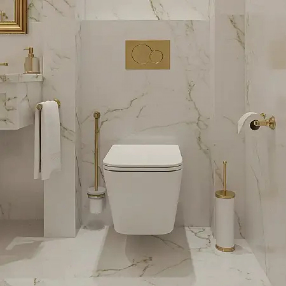 AZ-5172T-WHT PACE Унитаз подвесной с системой смыва Tornado в комплекте с быстросъемным сиденьем микролифт, дюропласт 520*360*365mm