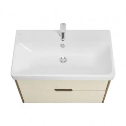 Оливия 80 Тумба Бежевый/Дуб веллингтон (БЕЗ УМЫВАЛЬНИКА "Адриана-80")