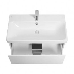 Сканди 80 Тумба Белый матовый/Белый глянец (БЕЗ УМЫВАЛЬНИКА Адриана-80)