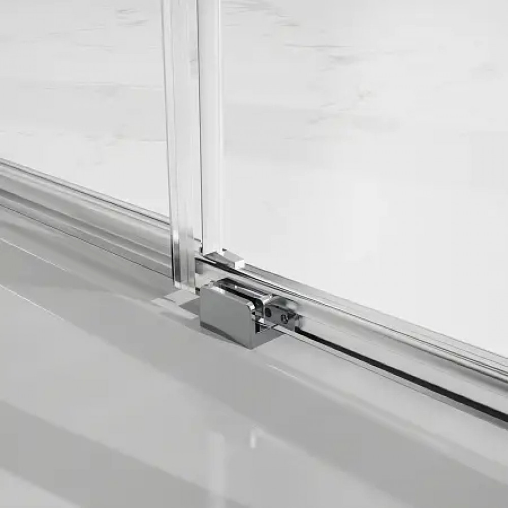 AZ-R43-100-MGR-CL Душевое ограждение SHANGHAI SQP-100х100х195-MGR-CL, прозрачное стекло 6 мм, профиль матовый графит