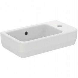 Ideal Standard i.life S раковина для рук 45x25 см, правая версия, с отверстием под смеситель, с отверстием перелива, с крепежом TT0299729, для монтажа