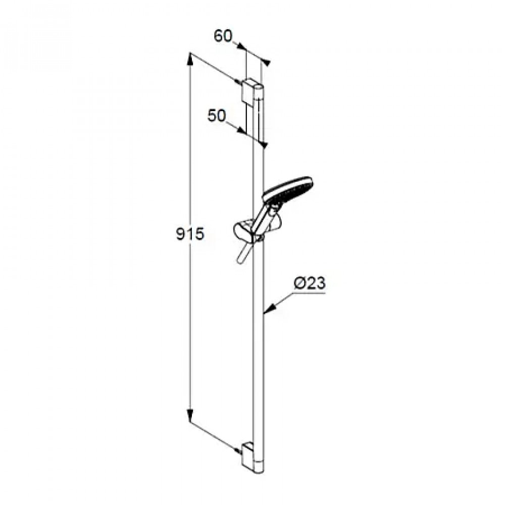 KLUDI DIVE X душевой гарнитур xDive 3S 90 cm