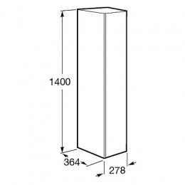 Z_UP Шкаф-колонна правый, белый глянец