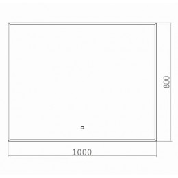 AZARIO зеркало Алмина 1000х800 (сенсорный выключатель)