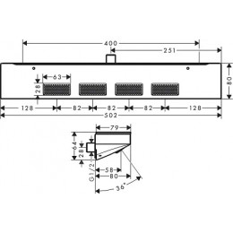 26243700 Rainfinity Плечевой душ 500 1jet с полкой для душа, белый матовый