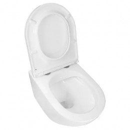 PRO ( круглый)подвесной безободковый унитаз в комплекте с сидением микролифт скрытая система смыва  490*370*360 мм