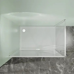 AZ-J50-100-CH-CL Душевое ограждение MALE SQR-100х100х195-CH-CL, прозрачное стекло 6 мм, профиль хром