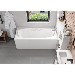 KLEOPATRA Ванна акриловая прямоугольная, без панели и каркаса, 160х70 см, белая