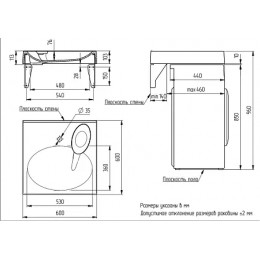 Раковина Elegance NEW (600*600*100)+сифон