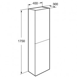 Ona Шкаф - колонна 1750, бежево-серый матовый