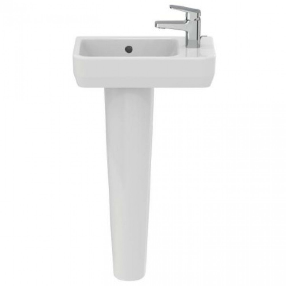 Ideal Standard i.life S раковина для рук 45x25 см, правая версия, с отверстием под смеситель, с отверстием перелива, с крепежом TT0299729, для монтажа