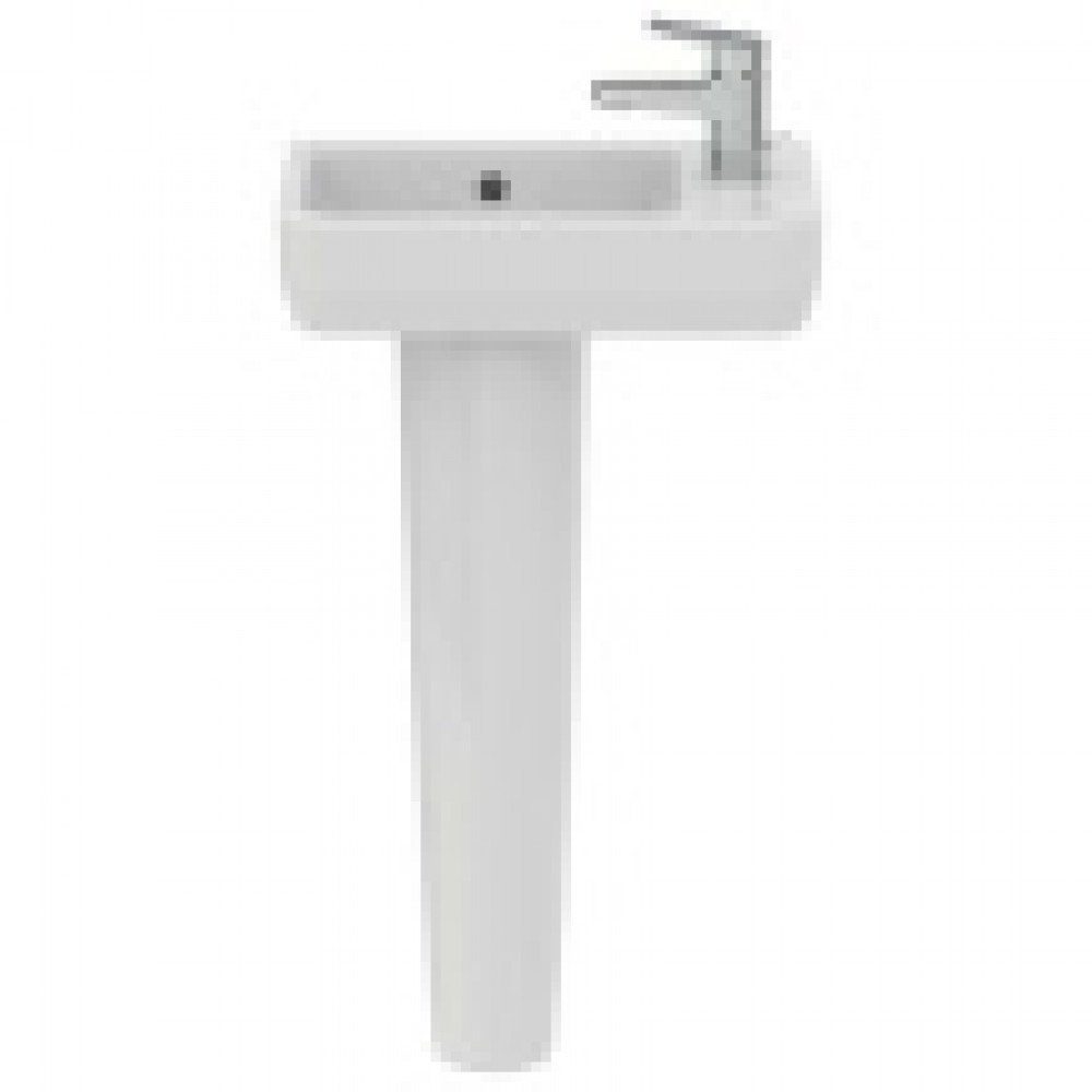 Ideal Standard i.life S раковина для рук 45x25 см, правая версия, с отверстием под смеситель, с отверстием перелива, с крепежом TT0299729, для монтажа