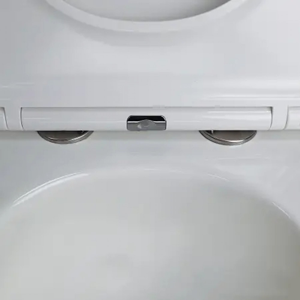 AZ-5172T-WHT PACE Унитаз подвесной с системой смыва Tornado в комплекте с быстросъемным сиденьем микролифт, дюропласт 520*360*365mm