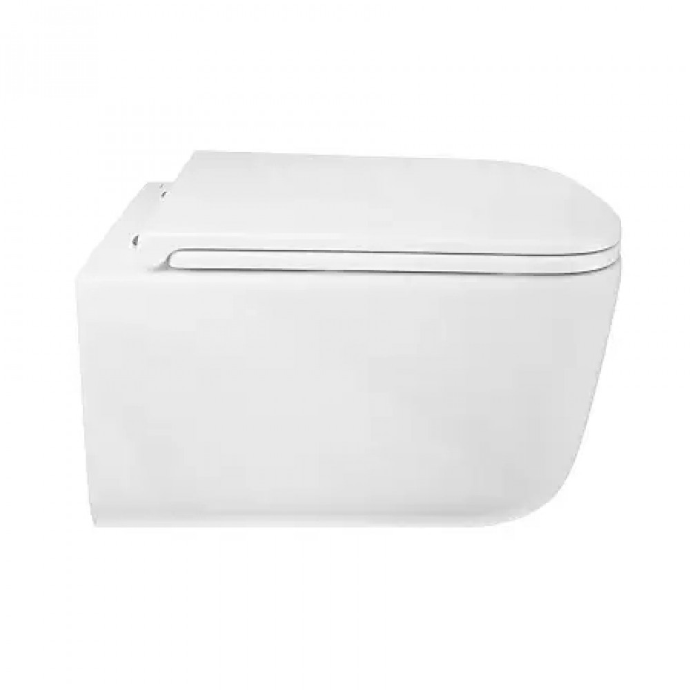 AZ-5103T-WHT BACIO Унитаз подвесной с системой смыва Tornado в комплекте с быстросъемным сиденьем микролифт, дюропласт 485*340*350mm