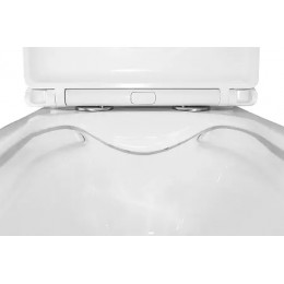 Azario VARO напольный безободковый унитаз в комплекте с сидением ДЮРОПЛАСТ. Размер 615x365x805 мм (2 места)