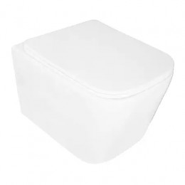 Сет LORANTO Инсталляция + Delphi Унитаз подвесной безободковый с системой смыва Tornado в комплекте с быстросъемным сиденьем микролифт, дюропласт 485