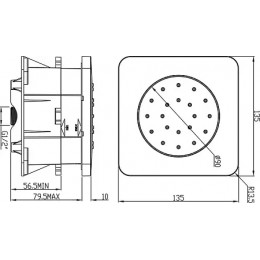 ХХ Душевая форсунка Chrome 135 мм 990.00