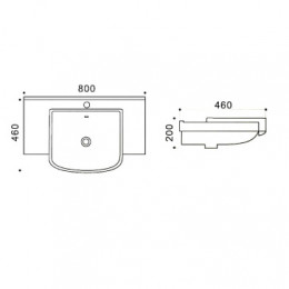 AZ-40089 Раковины,  размер: 80*46*20