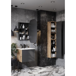 Сохо 60 Зеркальный шкаф  Графит Правый