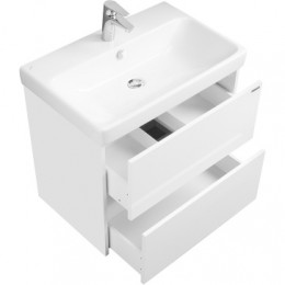 Сканди 70 Тумба Белый матовый/Белый глянец (БЕЗ УМЫВАЛЬНИКА Адриана-70)