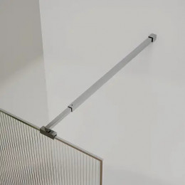 AZ-271-120-MGR-CRF Душевая перегородка Walk-in, 120x195-MGR-CRF, в рамке, Рифленое стекло 8 мм, профиль матовый графит