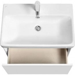 Асти 70 Тумба белый матовый/белый глянец (БЕЗ УМЫВАЛЬНИКА Адриана-70)