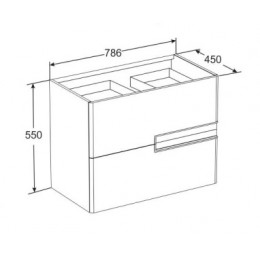VICTORIA NORD Модуль д/раковины 800 мм, Ice Edition