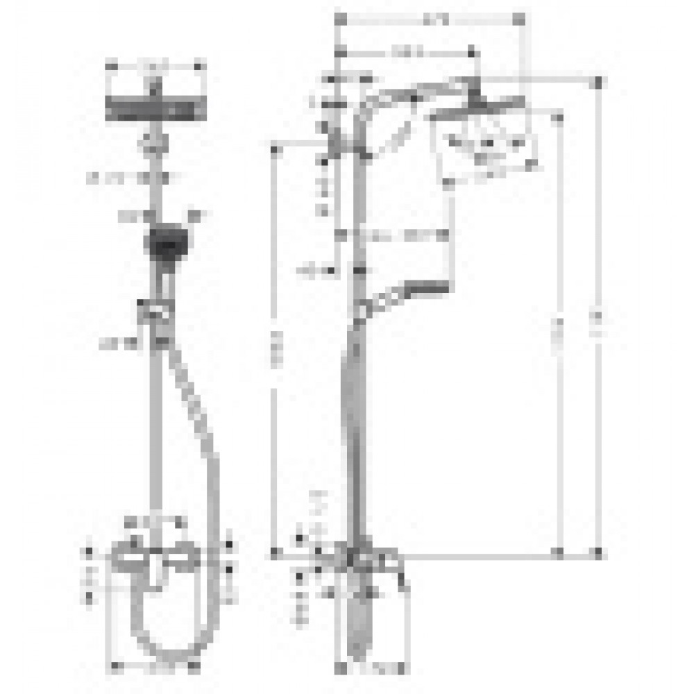 27284000 Crometta E 240 1jet Showerpipe с однорычажным смесителем