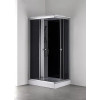 Душевая кабина CS-5180-13L G, 100*80*215 низкая, серая, прямоугольная, стекло 4мм, поддон 13 см