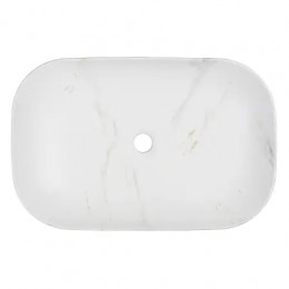 AZ-2143-P-M831 Раковина накладная. Дизайн под камень светлый.Размер 610x410x145