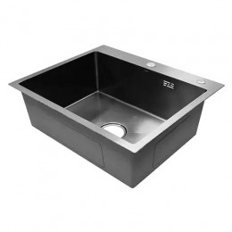 AZARIO кухонная мойка SABRINA (600*500*200) нержавеющая сталь цвет "оружейная сталь" (сифон)