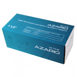 Сифон без выпуска для ванны и душ. поддона G 1 1/2 х 40 латунь, AZARIO, AZ-113-Br