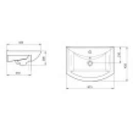 АКВАТОН Грация 60 Умывальник с переливом белый